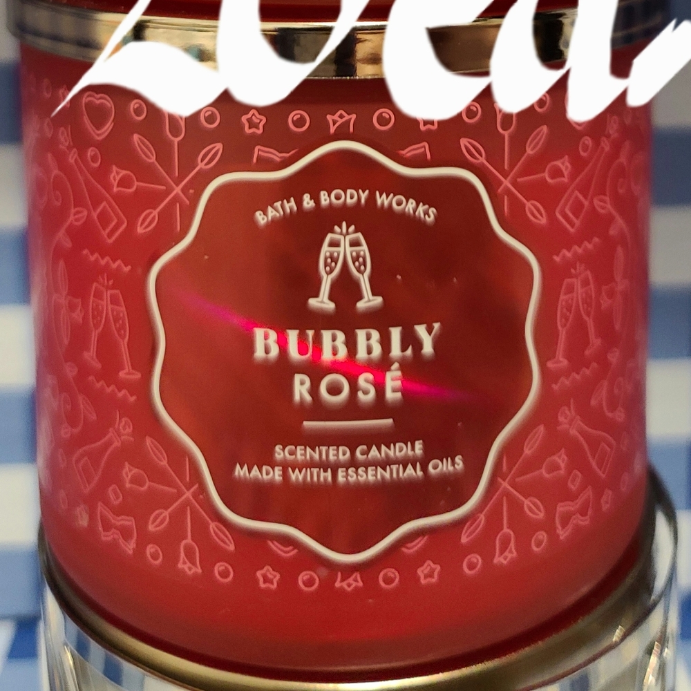 Bubbly Rose bath and body works candle
